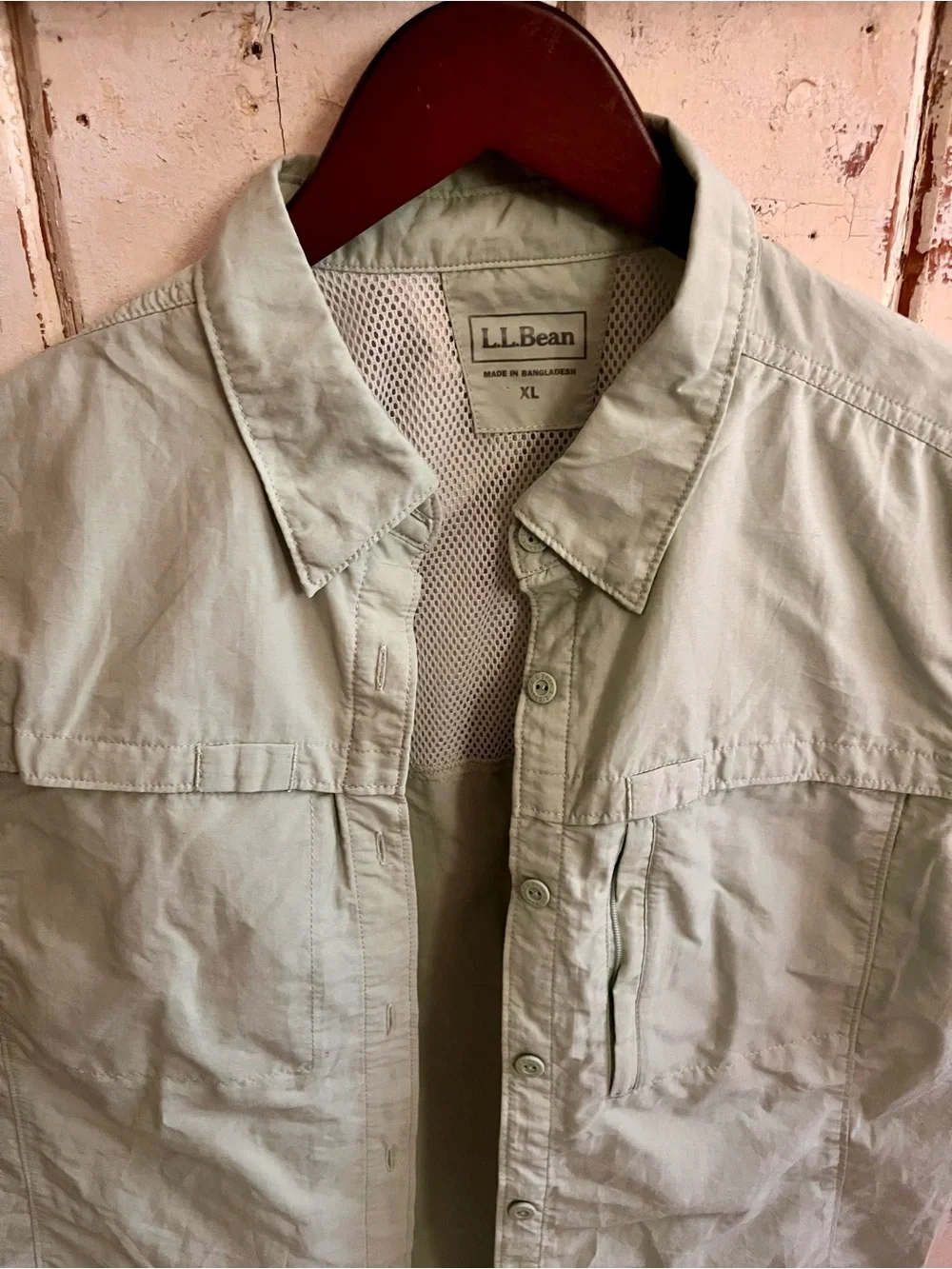 L.L. Bean Men's Lightweight Shirt Jacket in Sage Green